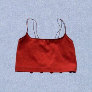 🛎️ 5/$20 Gilly Hicks Lace Back Cropped Tank Size S in Rust